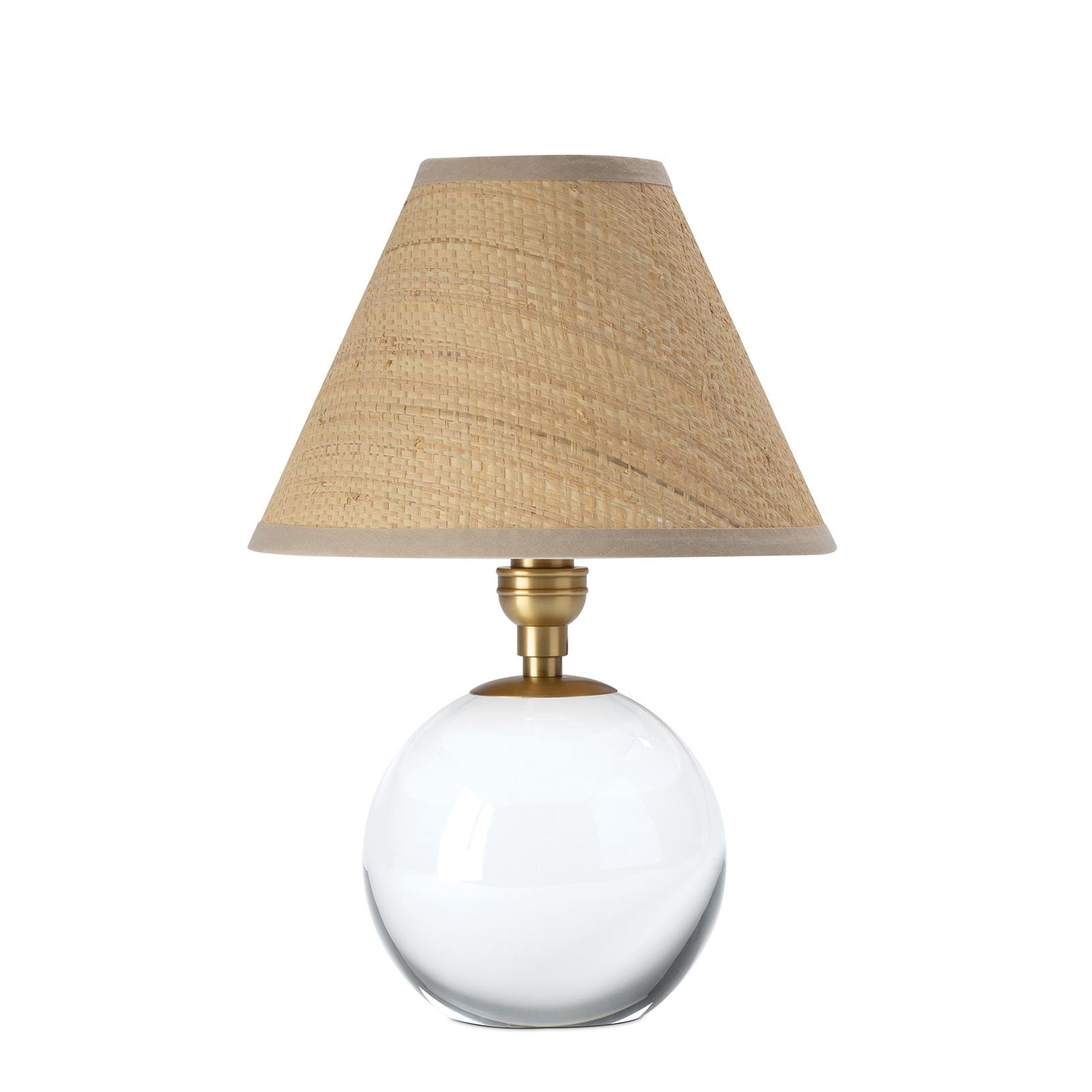Regina Andrew Giorgio Crystal Mini Lamp Natural Brass Rattan